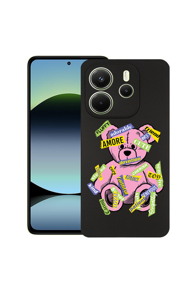 bestcase Carcasă subțire din silicon pentru Xiaomi Redmi Note 14 5G, Teddy Be...