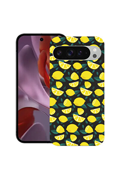 bestcase Carcasă subțire din silicon pentru Google Pixel 9 Pro XL, model lămâ...