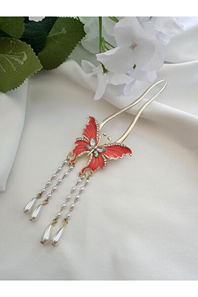 Pelin Aksesuar Kelebek Topuz Çubuk Toka