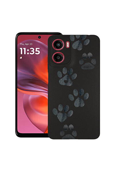 bestcase Carcasă subțire din silicon pentru Motorola Moto G05, Labă de câine,...