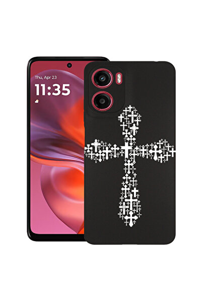 bestcase Λεπτή θήκη σιλικόνης για Motorola Moto G05, Σταυρός σε σταυρό, 19263...