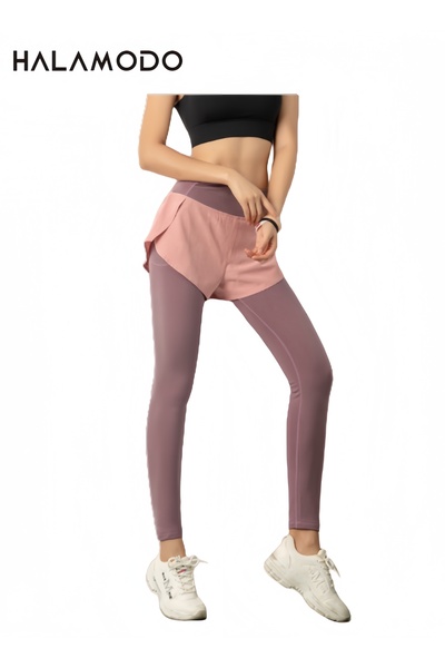 HALAMODO Women's Running Shorts Lightweight Athletic Workout Gym Yoga Shorts Liner with Phone Pockets