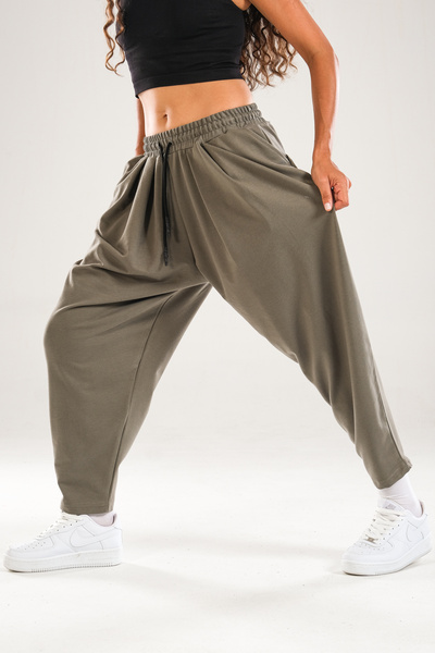 COCOPELLI Green Pleated Jogger Pants