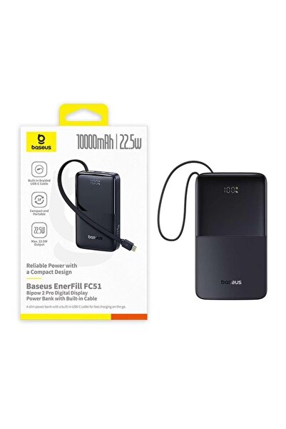 Baseus EnerFill FC51 Bipow2 Pro Power Bank 10000mAh- 22.5W-black