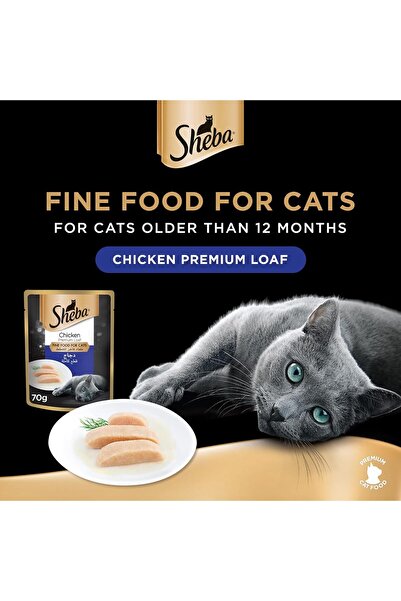 SHEBA Premium Chicken, Cat Food with Real Chicken Taste, Essential Vitamins and Minerals, Made for E