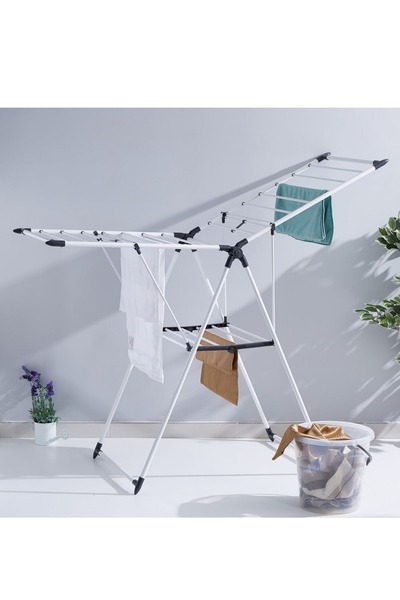 Cepillo Lightweight Folding Clothes Dryer Rack – Indoor/Outdoor, Easy Assemble, White/Black