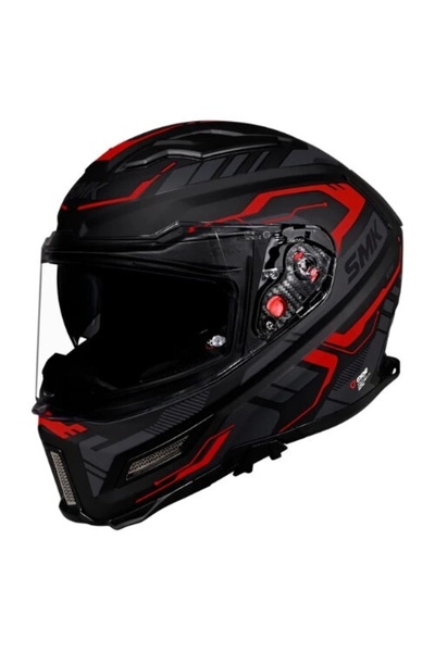 SMK AGNAR MAT KIRMIZI SİYAH KASK