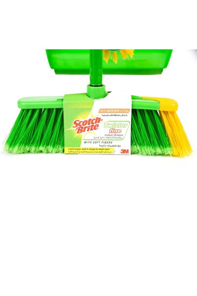 Scotch Brite Indoor Broom & Dustpan Set 6102 – 12" Broom, 10" Dustpan, Durable Cleaning Kit