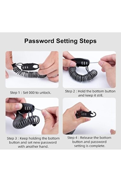 XLC Coil Cable Lock Helmet Lock