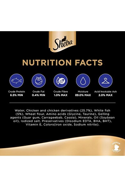 SHEBA Premium Chicken, Cat Food with Real Chicken Taste, Essential Vitamins and Minerals, Made for E