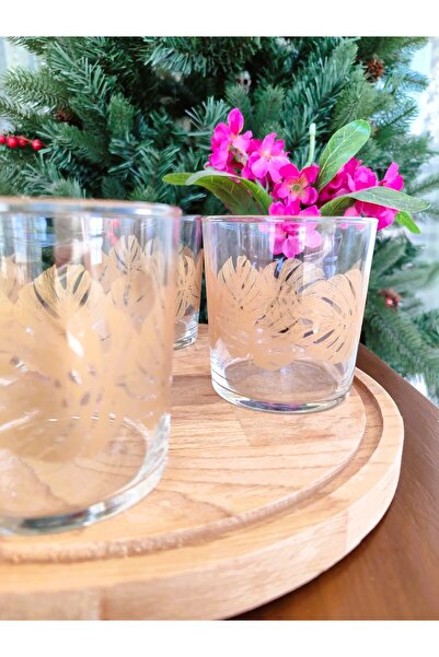 Madame Coco Golden Leaves Pierretta Set of 4 Water Glasses - 380 ml