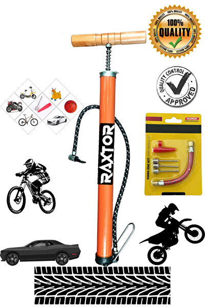 RAXTOR El ve Ayak Hava Pompası Basınçlı Ayak Pompası Lastik Şişirme Pompası E...