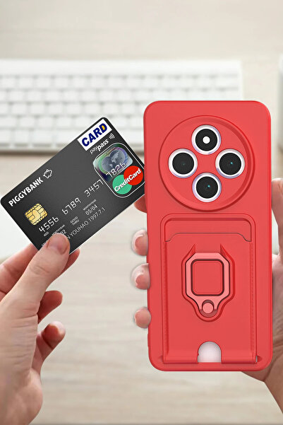 NewFace Sptrns Xiaomi Redmi 14C Case Zuma Silicone with Card Holder and Ring (115800) - Red