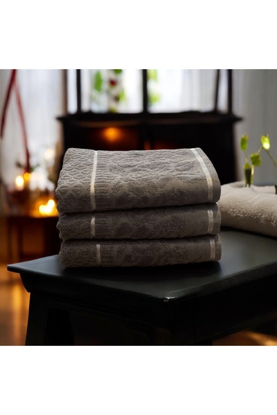 PATRU ANOTIMPURI Set of 3 face towels 50 x 90 cm 100% cotton