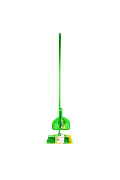 Scotch Brite Indoor Broom & Dustpan Set 6102 – 12" Broom, 10" Dustpan, Durable Cleaning Kit