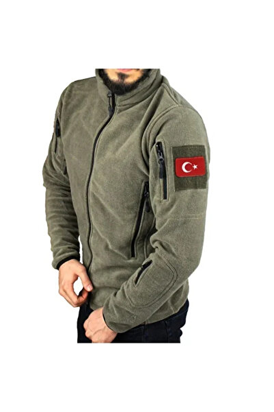Ö ÖZMERT ASKERİ MALZEME Tactical Fleece Coat Khaki Five Pockets with Veil