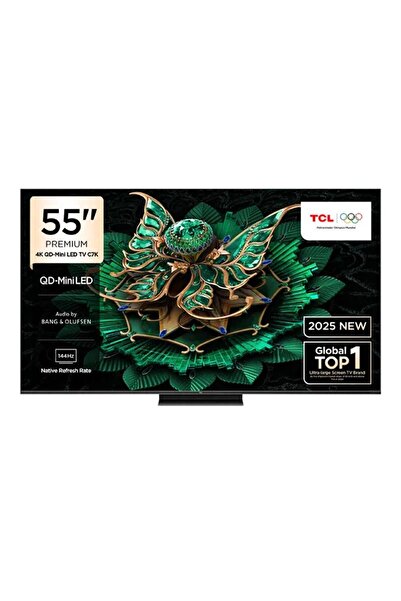TCL 55C7K 55inc 139 cm QD Miniled 4K UHD Google TV,Uydu Alıcılı