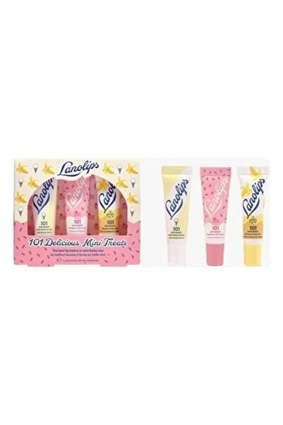 Lanolips مجموعة هدايا بحجم السفر من 101 مرطب شفاه صغير ولذيذ - 12 جم