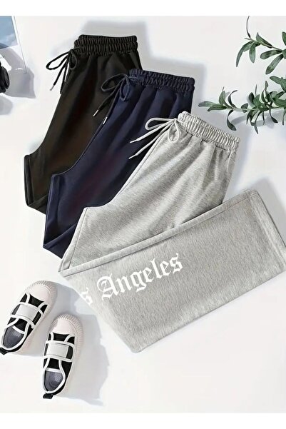 Le Vion 3-τεμάχια φαρδιά φόρμα με ελάχιστη στάμπα - Φαρδιά μπατζάκια, ψηλόμεσ...