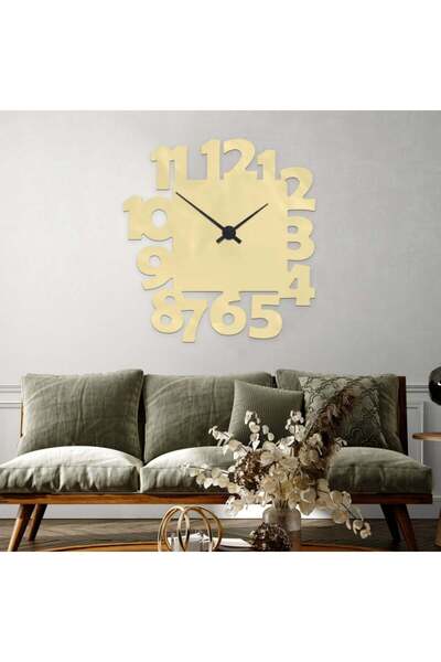 4gdran ساعة جدارية مميزة من الاكريلك الذهبي الامع