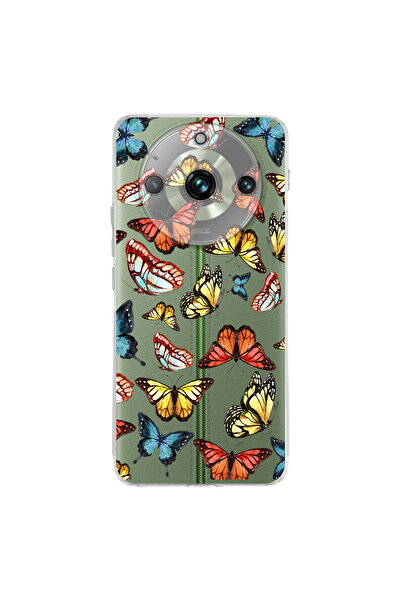 PrintiFy Realme 11 Pro Plusİle Uyumlu Water Color 2 Baskılı Kamera Korumalı Şeffaf Kılıf