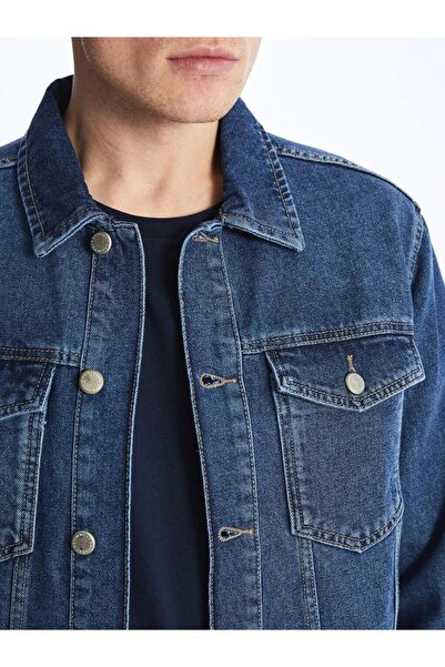 LC Waikiki LCW JeansIndigo Standart Kalıp Erkek Jean Ceket