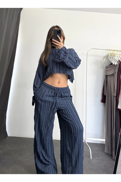 nona butik Σετ μανίκια Abby Spanish - Ναυτικό μπλε