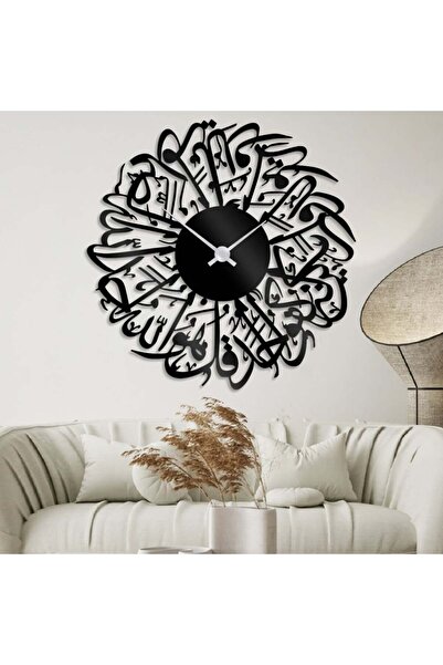 4gdran ساعة جدارية مميزة من الاكريلك الأسود الامع