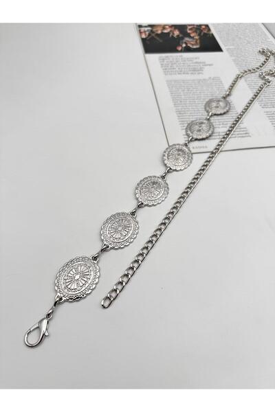 MODAM HİFA Patterned Chain Belt Women's Belt Dress Belt Waist Belt Body Belt
