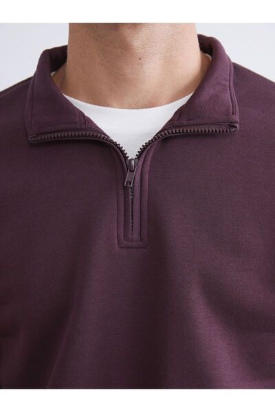 LC Waikiki Stand Collar Long Sleeve Men's Thick Sweatshirt