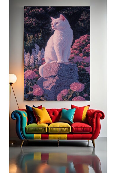 özkacar CAT DRAWING V10 Home Wall Salon Salon de înfrumusețare Birou Magazin ...
