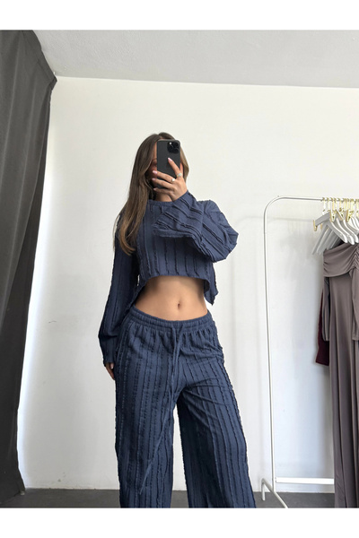 nona butik Σετ μανίκια Abby Spanish - Ναυτικό μπλε