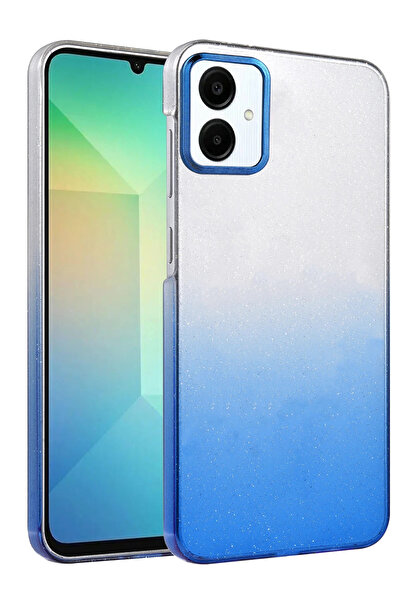 NewFace غطاء لامع لهاتف سامسونج جالاكسي A06 من MSA-SHOP - أزرق