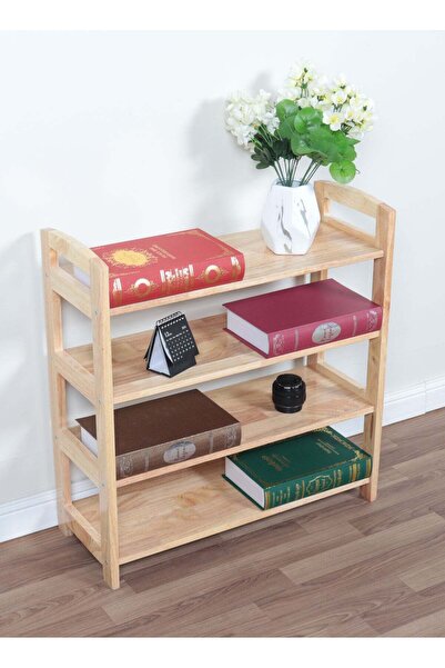 HOMEVEO Multipurpose wooden shelf - stylish and modern design, consists of 4 shelves