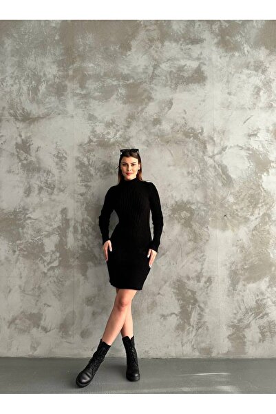 ZF BUTİK Women's Valon Ribbed Knit Dress