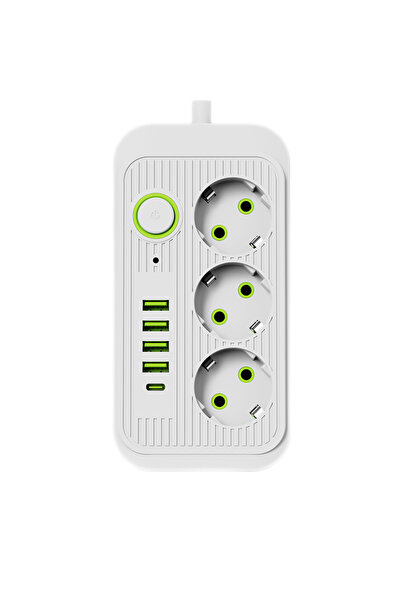 Bogadini 4 USB 1 Type C Ports Power Strip Extension Socket