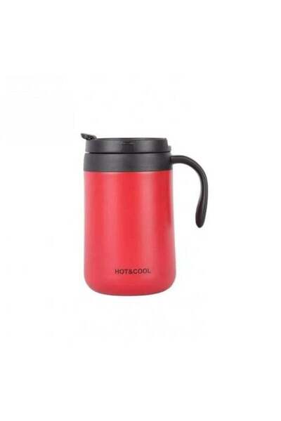 HOMEVEO Steel Coffee Cup 350ml Red