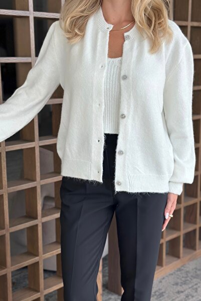 Laluvia Bone Athlete Cardigan Double Set - 231042