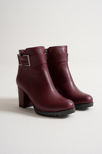 Silver Lady Zippered Short Women's Boots with Stylish Buckle Accessories