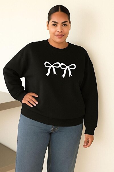 DM DOLCE MORE سترة رياضية كبيرة الحجم للجنسين مطبوعة بشريط قطني ممشط بثلاثة خيوط