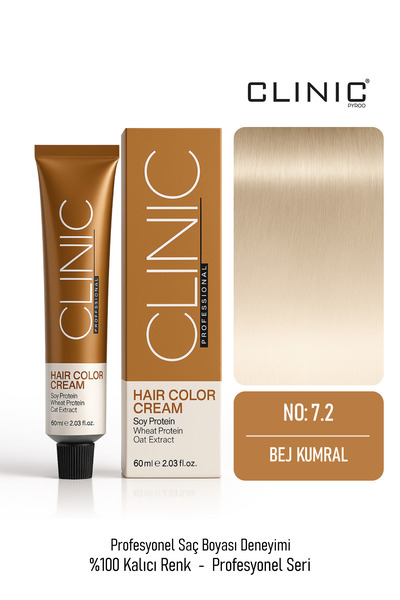 CLINIC PYROO No: 7.2 Saç Boyası – Hair Color Cream 60 ml - Bej Kumral