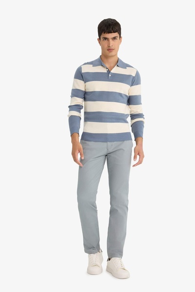 DeFacto Pulover pentru bărbați Y4194AZ/IN34 LT.INDIGO