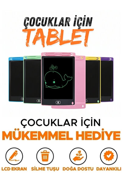 OYUNKAFASI Tablet Lcd Dijital Kalemli Çizim Yazı Tahtası Grafik Not Yazma Eği...