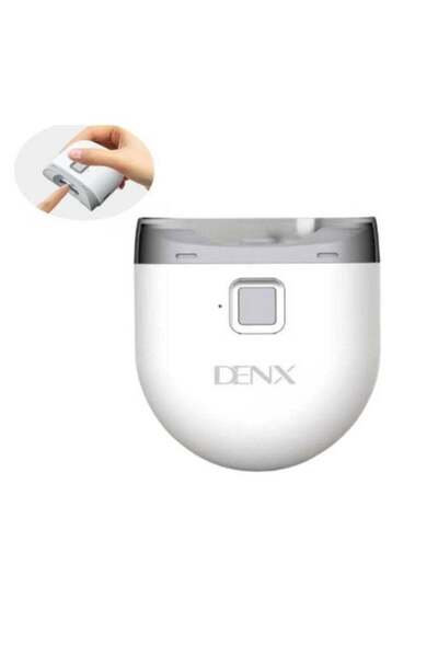 Denx مقص أظافر كهربائي - مقص أظافر قابل لإعادة الشحن مزود بإضاءة LED لسلامة ا...