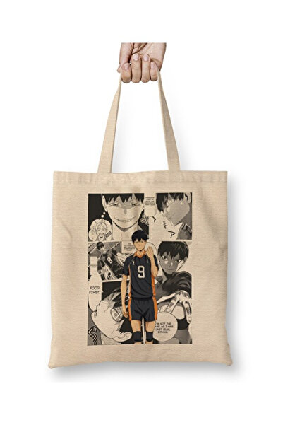 Toyaso Τσάντα αγορών Haikyuu Kageyama Tobio με μακρύ χερούλι Τσάντα παραλίας