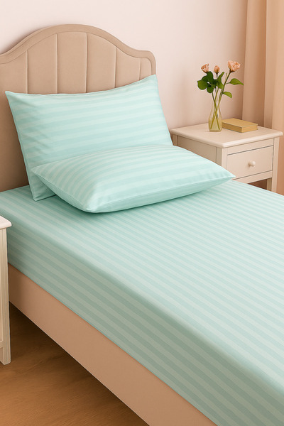 OGİ HOME Set cearșafuri din bumbac satinat Lena, pentru o persoană