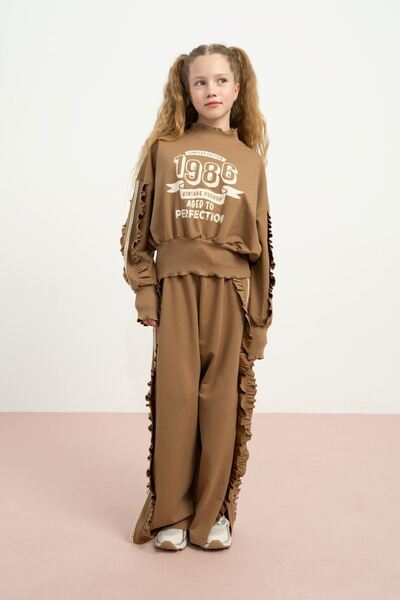 HAUSEkids 9-15 Years Old Vintage Perfection Girl's Suit-Camel