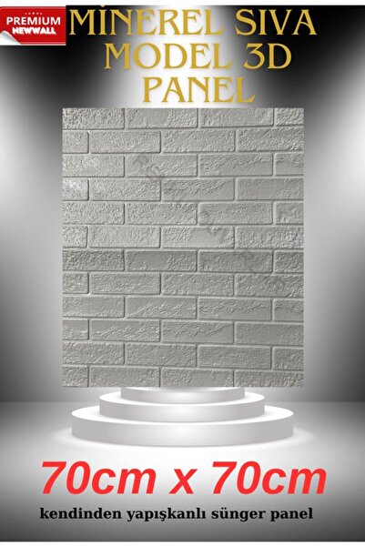 Renkli Duvarlar 70cmx70cm 1 Adet Yapışkanlı Mineral Sıva Sünger 3D Duvar Pane...