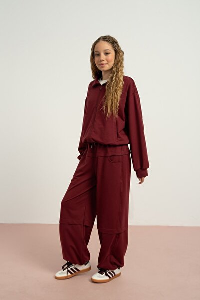 HAUSEkids 9-15 Years Old Stevle Mode Girl's Suit-Burgundy