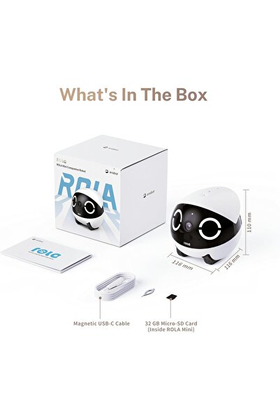 Enabot EBO ROLA Mini 2K Evcil Hayvan Kamera Robotu – Hareketli, 2K Video, IR Gece Görüşü